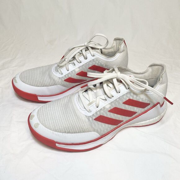 Nike/ Crazy Flight / Indoor Sport Shoe/ White-Red/ Women SZ 9 - Picture 3 of 12